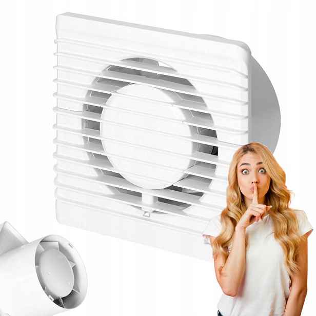 Koupelnový Ventilátor S Vypínačem 100 MM, Tichý, Výkonný, Nástěnný Stropní Ventilátor