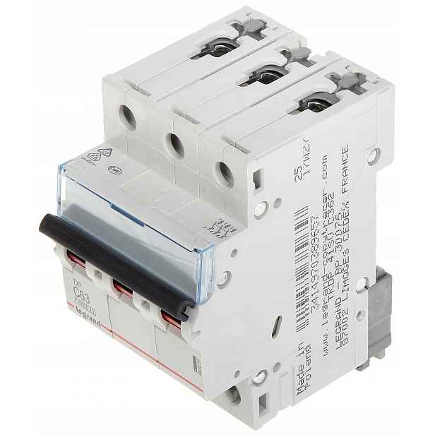 Nadproudový spínač 63A typ C Legrand 403551