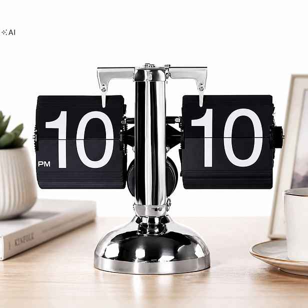 Stojící Mechanický Stolní Klapkový Hodinový Stroj Retro Flip Clock Vintage