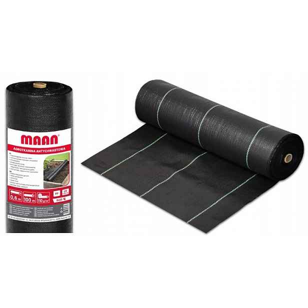 Agrotkanina 110g Protiplevelová Pp Černá Uv Rolka 0,6 x 100 m Agrotextilie