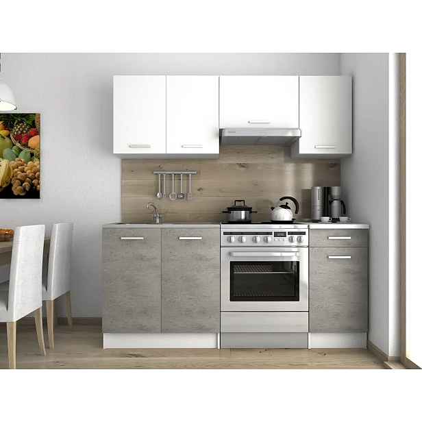 Falco Kuchyňská linka Luigi 180 - bílá/beton