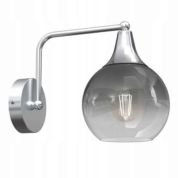 Nástěnná lampa Monte Silver 1xE27