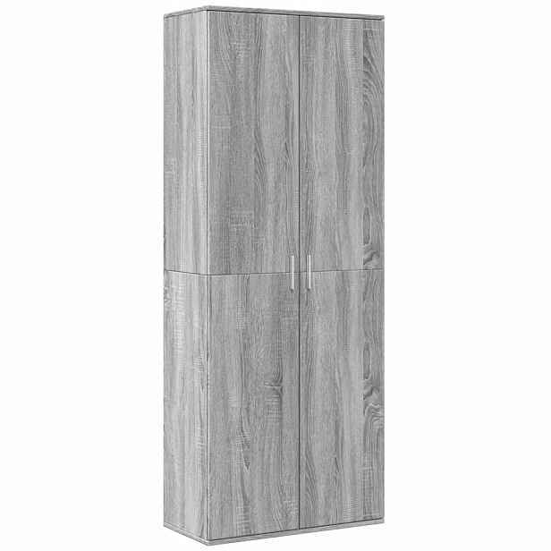 vidaXL Skříň highboard šedá sonoma 70 x 35 x 180 cm kompozitní dřevo