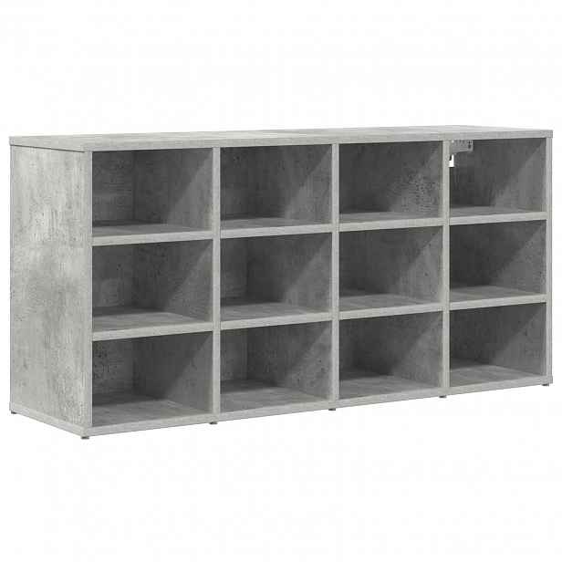 vidaXL Skříň na obuv 103 x 30 x 51 cm Kompozitní dřevo Betonově šedá