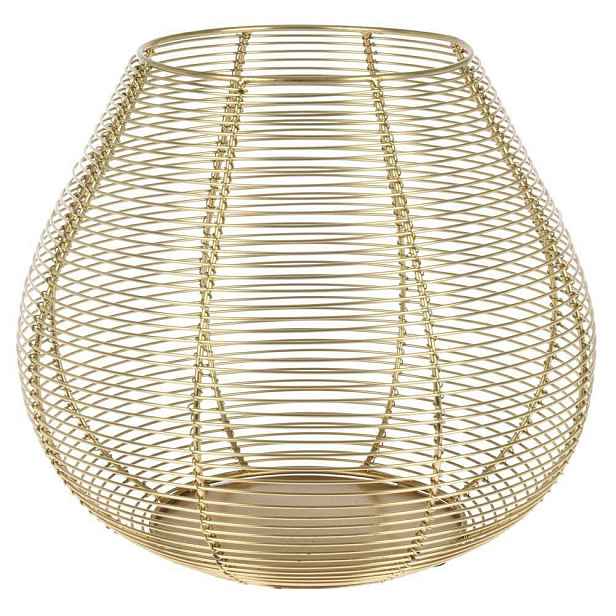 H&S Decoration Dekorativní svícen PULO 20 cm zlatý