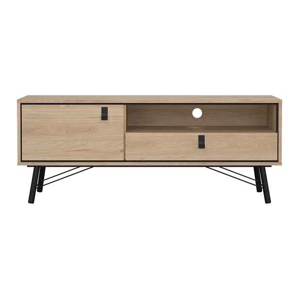 TV stolek v dekoru dubu v přírodní barvě 150x60x40 cm Ry – Tvilum
