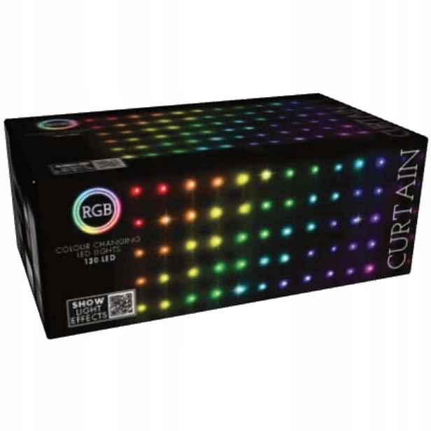 Vánoční Osvětlení Na Stromeček Světelný Závěs 300x60cm 120LED Color Rgb Dálkové Ovládání