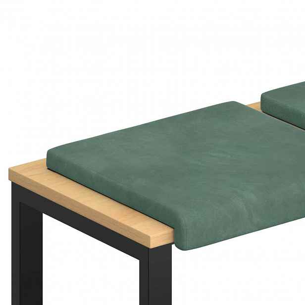vidaXL Polštář na lavici 4 ks Samet Mořská zelená Hloubka 35 cm