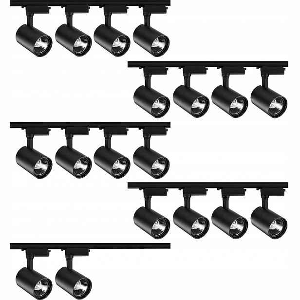 18 X Led Reflektorový Osvětlovač Pro Kolejnicové Osvětlení Kolejnice