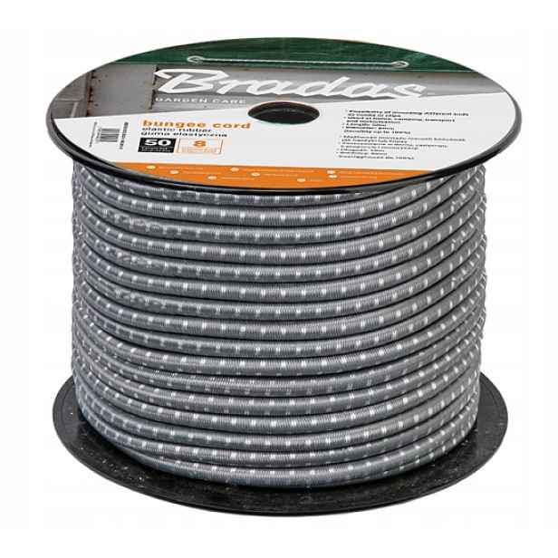 Elastická guma pro upevnění plachty Šedá 0,8x50 m BCDIY-0850GY-R