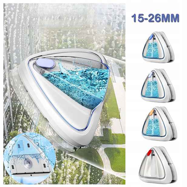 Magnetická Obousměrná Myjka Na Okna S Automatickým Odvodem Vody 15-26 MM
