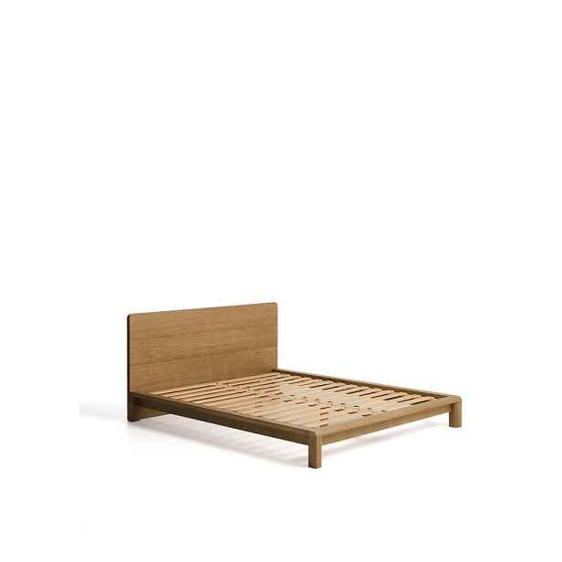 Světle hnědá dvoulůžková postel v dekoru dubu s roštem 160x200 cm Arelida – Kave Home