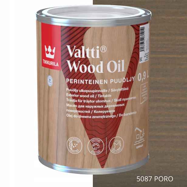 Tikkurila Valtti Wood Oil Olej Na Dřevo 0,9 L Barva 5087 Poro