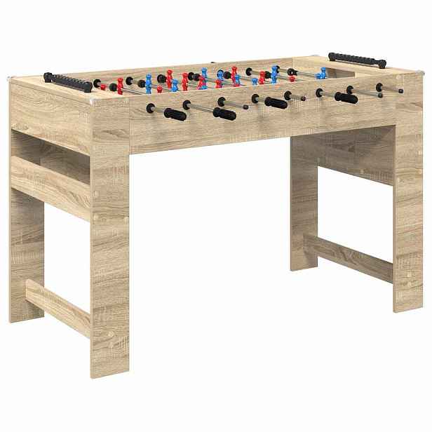 vidaXL Stolní fotbálek Sonoma dub 125 x 60,5 x 80 cm Kompozitní dřevo
