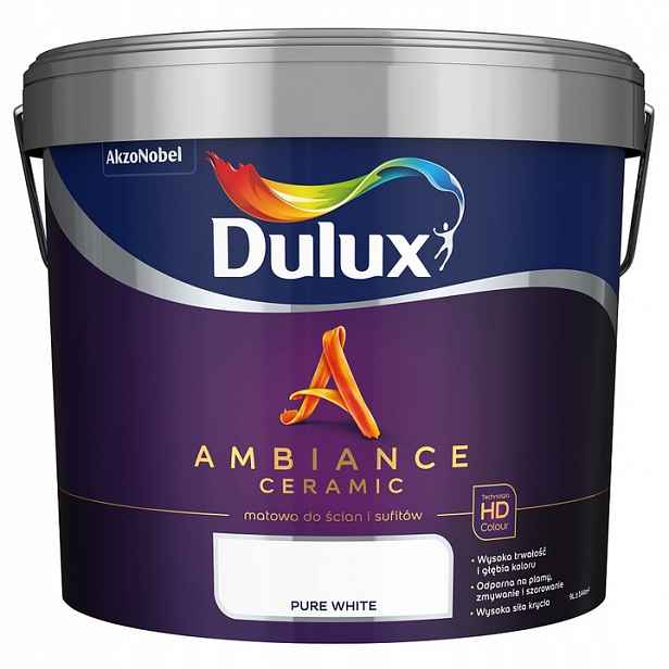 Dulux Ambiance Čistě Bílá Barva Barva 9L