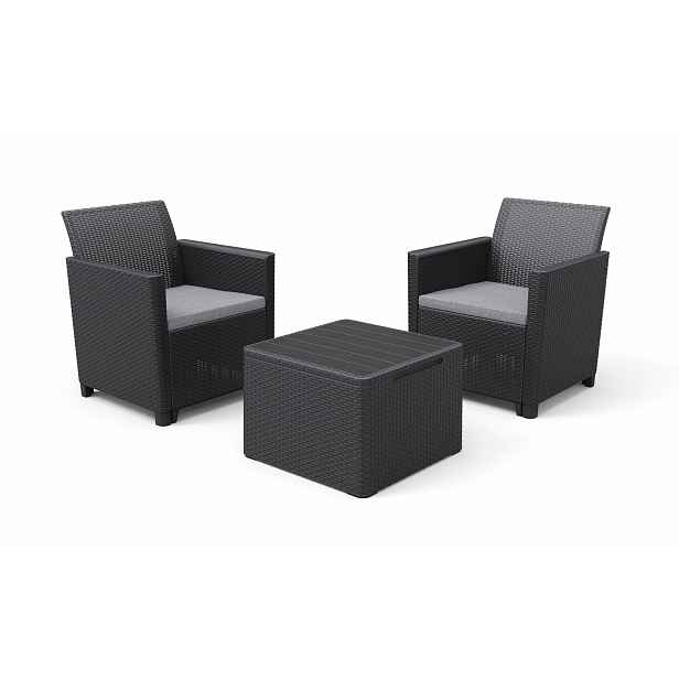 KETER Zahradní set CLARA balcony storage table | grafit