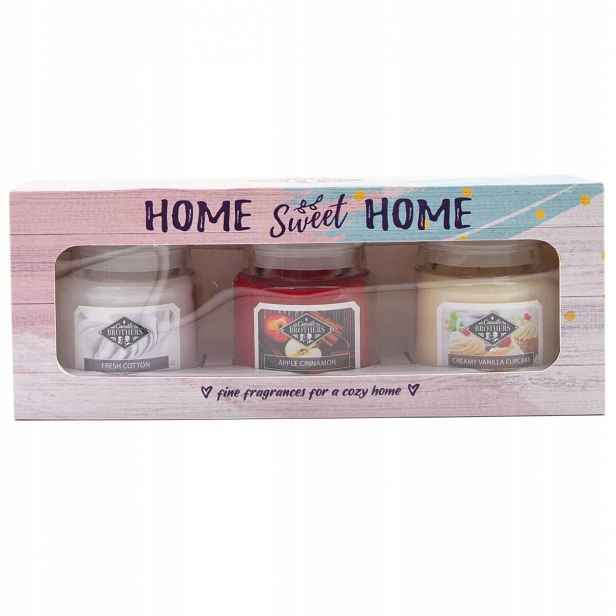 Sada 3 svíček Home Sweet Home Candle Brothers