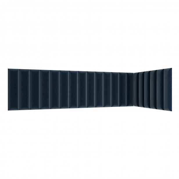 Set čalouněných panelů 210x90x60 VALERIO - modrý