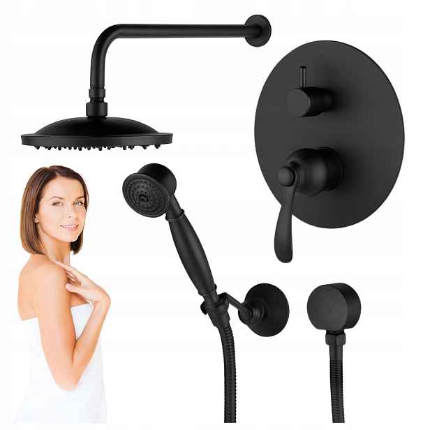 Sprchový Set Pod Omítku Lorenza Retro Smartbox 1174B Černý