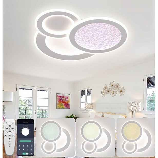 stropní svítidlo Led 88 W, 6400 lm, moderní, stmívatelná