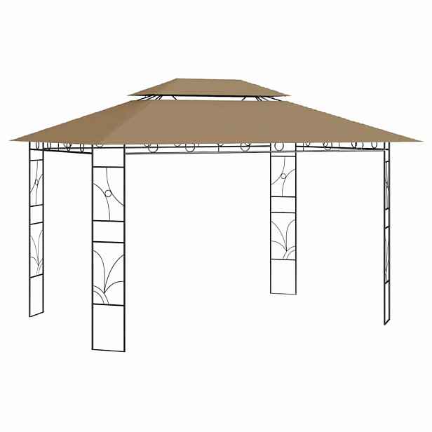 vidaXL Altán 4 x 3 x 2,7 m taupe 160 g/m²