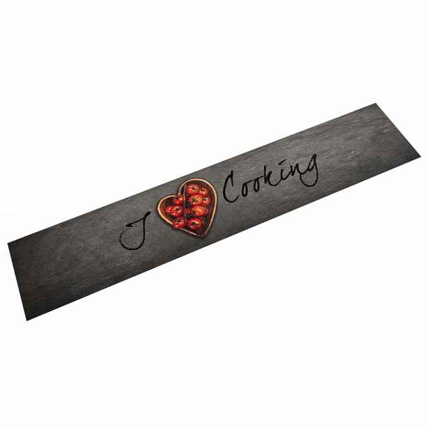 vidaXL Kuchyňský koberec omyvatelný Vaření nápis 60 x 300 cm samet