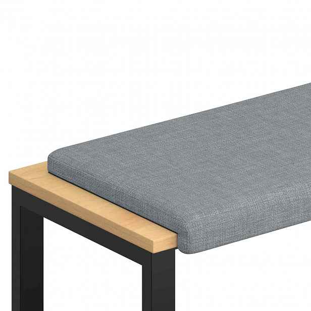 vidaXL Polštář na lavici Textil Světle šedá Hloubka 35 cm
