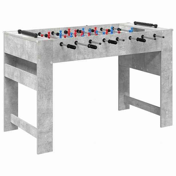 vidaXL Stolní fotbálek Betonově Šedá 125 x 60,5 x 80 cm