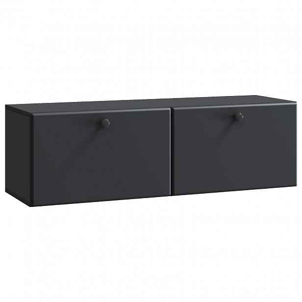 vidaXL Nástěnná TV skříň 98 x 31 x 30 cm Černá Kompozitní dřevo