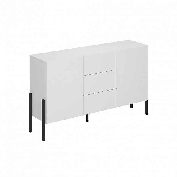 Petits-meubles SIDEBOARD Bérénice Matná bílá a černá