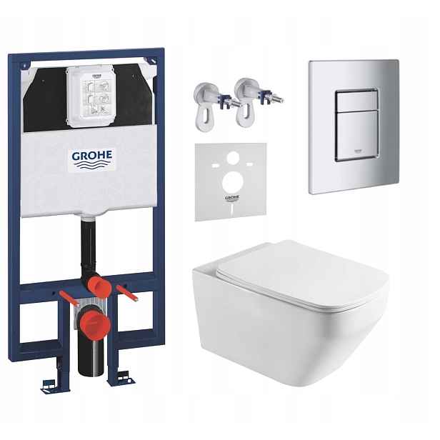 7v1 Wc Set, Stelaz Grohe Slim, Wc Mísa Imprese Tornado, Tlačítko
