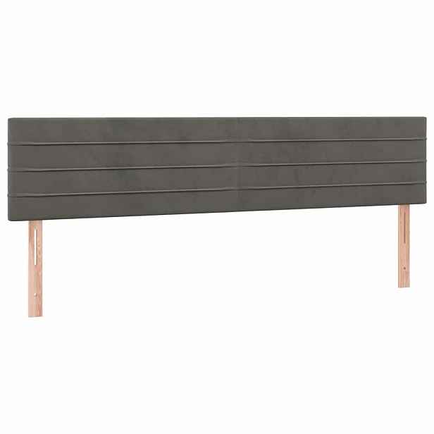 vidaXL Čela postele tmavě šedá 160x5x78/88 cm samet