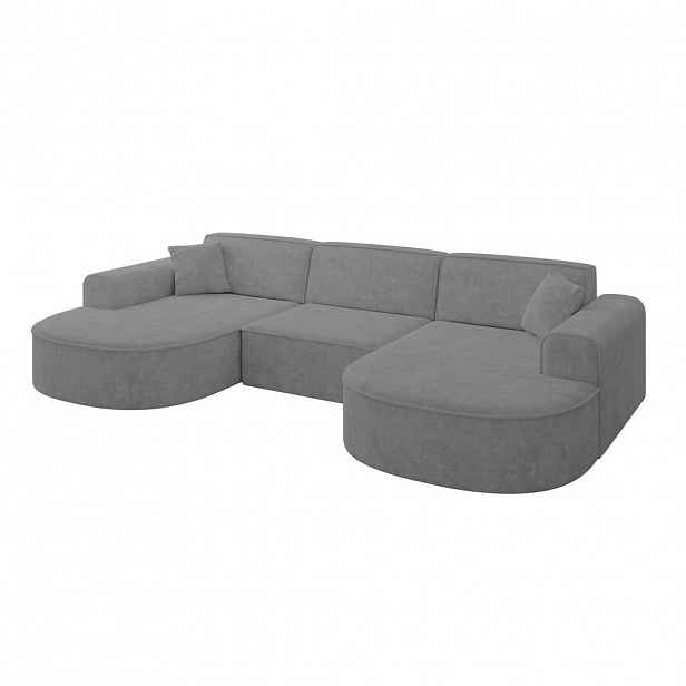 ALTDECOR SEDACÍ SOUPRAVA MARI-U1 – 303x171x79 cm tmavě šedá varianta veluru