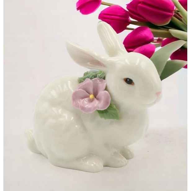 Dekorace porcelánová figurka králíček dárek pro dívku ženy