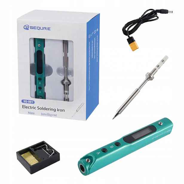 Sequre SQ001 Přenosná mini elektrická páječka Oled zelená TS-B2