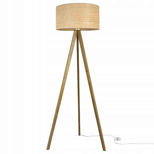 Stojací Lampa Trojnožka S Boho Ratanovým Stínítkem Do Ložnice Obývacího Pokoje