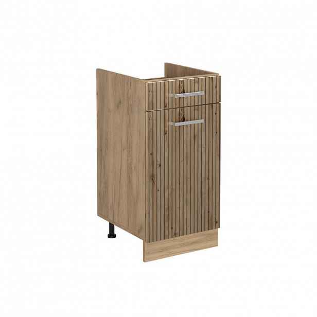 Vicco SPODNÍ SKŘÍŇKA KUCHYŇSKÉ LINKY R-Line, Řemeslný dub/Zlatý mocný dub, 40 cm bez pracovní desky
