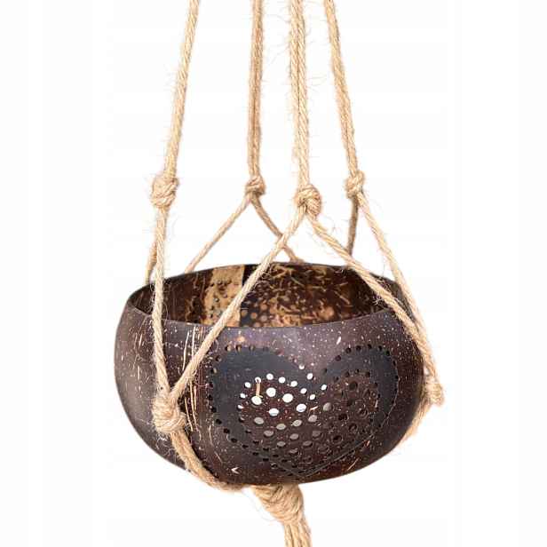 Závěsná lampa Kokosová s vonnou svíčkou KLW149 Hand Made