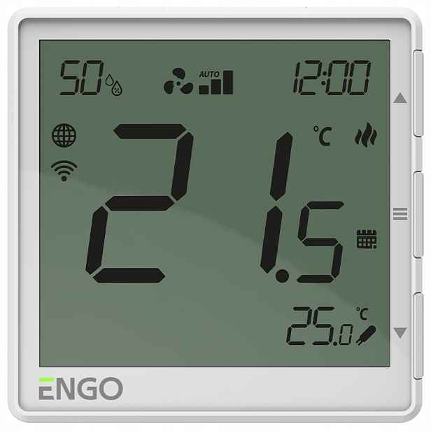Engo Regulátor Klimatizačních Konvektorů, 230V, Internetový, Podomítkový, Wifi, Bílý