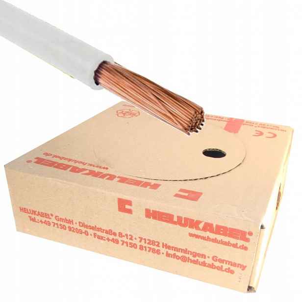 Kabel H07V-K 1,5 mm2 Bílý 100 mb
