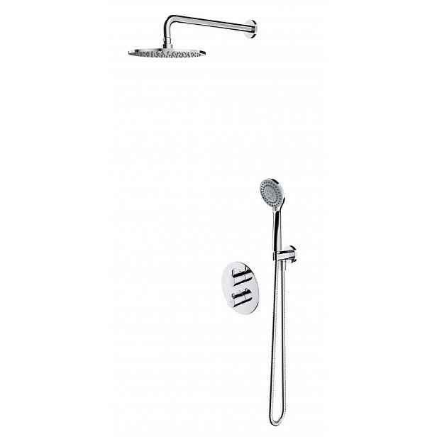 OMNIRES Y - Sprchový set s termostatem pod omítku, s tělesem, průměr 25 cm, 5 proudů, chrom SYSYT05CR