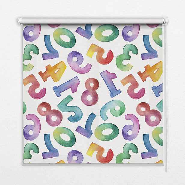 TULUP VNITŘNÍ roleta - okenní roleta - roleta - 70x140 cm - Barevná čísla