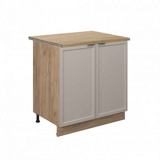 Vicco SPODNÍ SKŘÍŇKA KUCHYŇSKÉ LINKY Fame-Line GreyBeige 80 cm s policí, PD Dub