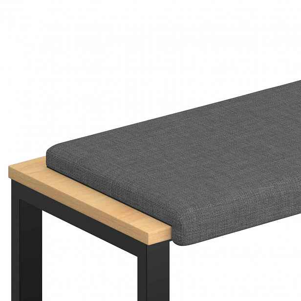 vidaXL Polštář na lavici Textil Tmavě šedá Hloubka 35 cm