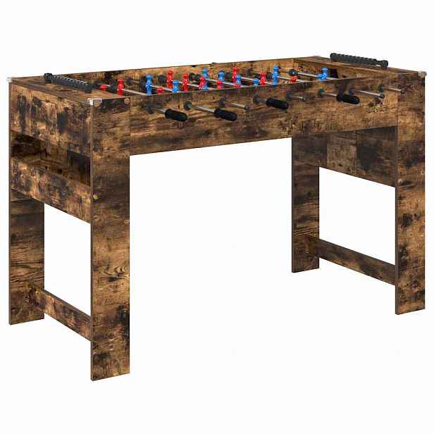 vidaXL Stolní fotbálek Uzený Dub 125 x 60,5 x 80 cm Kompozitní dřevo