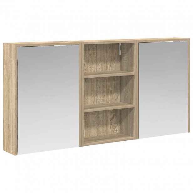 vidaXL Sada koupelnových skříněk 3 ks 126 x 16 x 62,5 cm