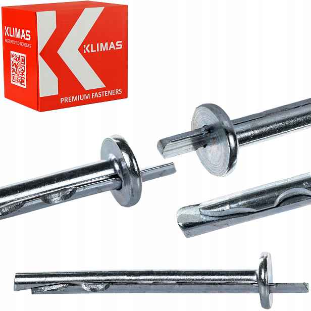 Kotvy do betonu zapichovací 6x65 mm 100 ks ocelové Klimas Krw