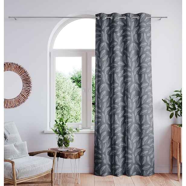 ArtFlhf Stínicí závěs CALM Velvet K | charcoal 140 x 250 cm