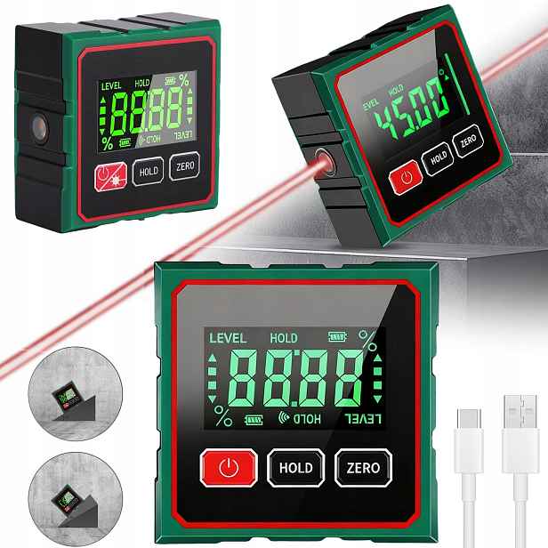 Digitální Úhloměr Elektrická Stavební Magnetická Vodováha Truhlářská Pro