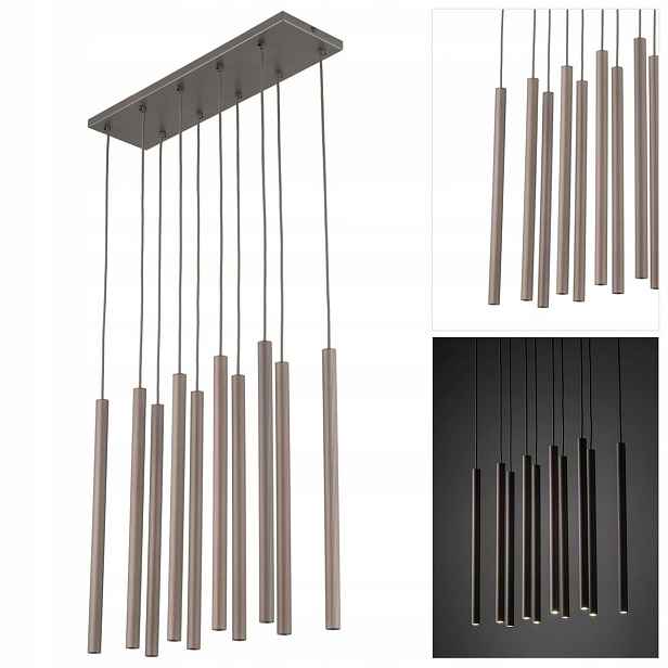 Hnědá závěsná lampa Ferro s regulací a vysoce harmonickým designem Tk Lighting